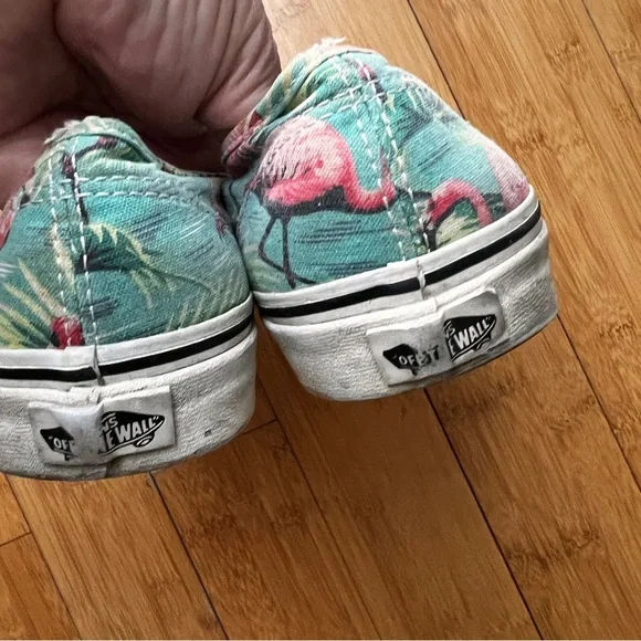 Vans Flamingo Blue Pink Sneakers Men's 9.5 Women's 11 Doren Off The Wall Summer - Picture 2 of 4